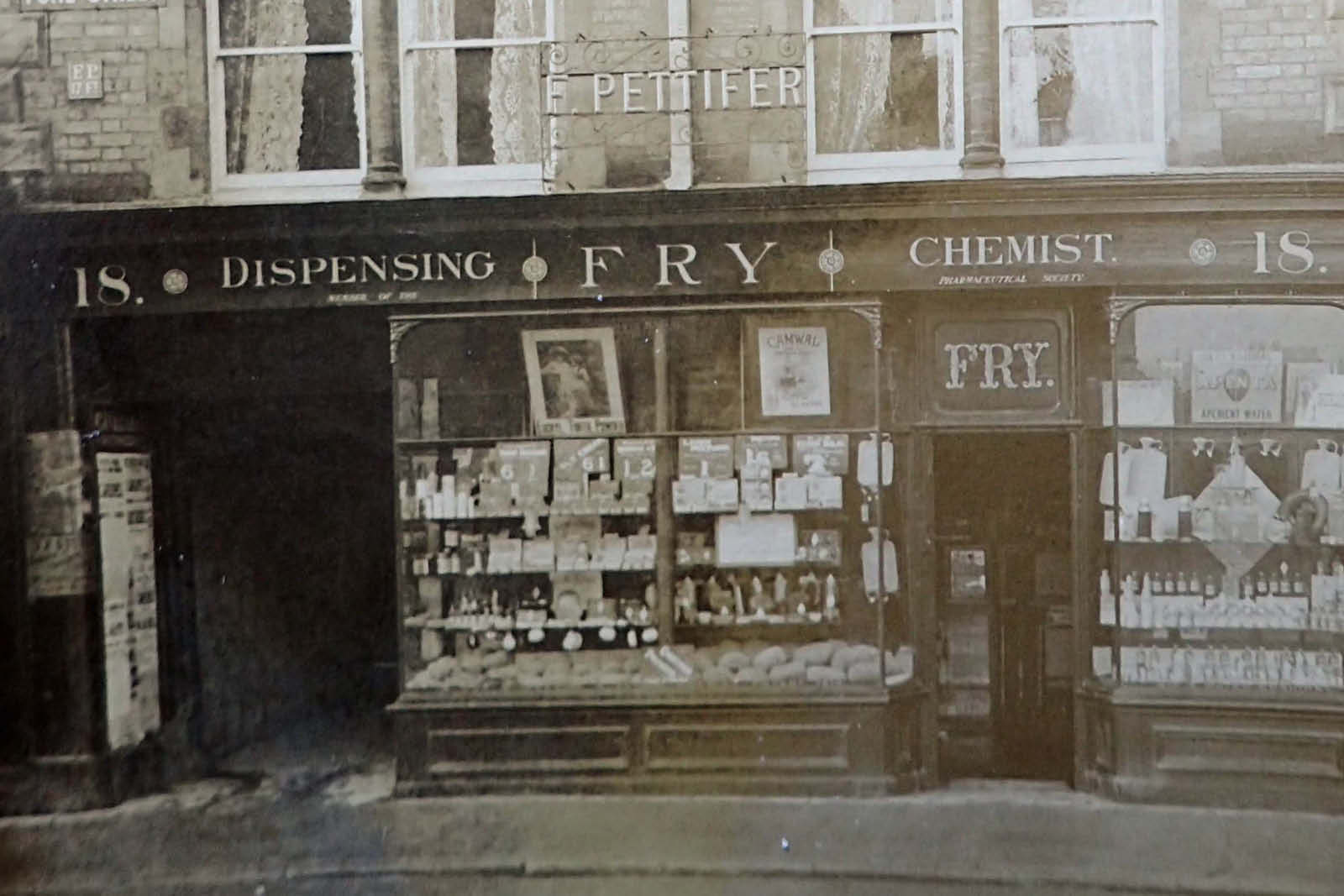 W C Fry Chemist Shop c 1912 Taunton Somerset