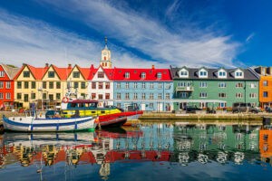 Torshawn city the capital of The Faroe Islands Denmark